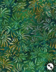 Wilmington Prints Copper Mountain Batiks Petal Toss Green