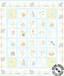 Maywood Studio Little Chicks Flannel Alphabet Panel Aqua Maywood Studio Little Chicks Flannel Alphabet Panel Aqua
