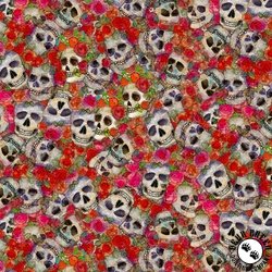 Clothworks Faboolous Skulls Multi Clothworks Faboolous Skulls Multi