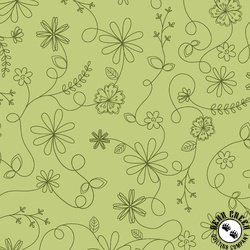 Maywood Studio Kimberbell Basics Swirl Floral Green
