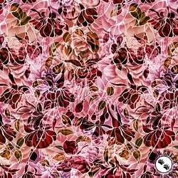 P&B Textiles Petal Play 108 Inch Wide Backing Fabric Graphic Floral Red/Orange