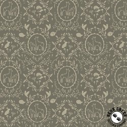 Windham Fabrics Forest Tales Dainty Damask Mushroom