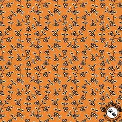 Andover Fabrics Midnight Moon Vine Pumpkin