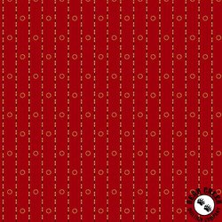 Andover Fabrics Bridgeport Circle Stripes Red