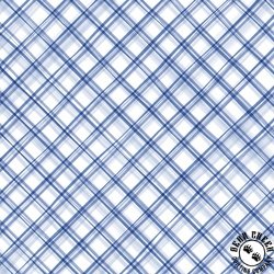 P&B Textiles Country Poetry Hand Drawn Gingham White/Blue P&B Textiles Country Poetry Hand Drawn Gingham White/Blue