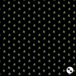 Andover Fabrics Little Clover Polka Clover Black