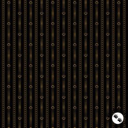 Andover Fabrics Espresso Chain Stripe Black Andover Fabrics Espresso Chain Stripe Black