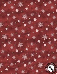 Wilmington Prints Woodland Snowmen Snowflakes Red