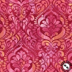 Studio E Fabric You Damask! 118 Inch Wide Backing Fabric Damask Ruby