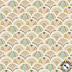 P&B Textiles Floral Chic Decorative Scallops Ecru