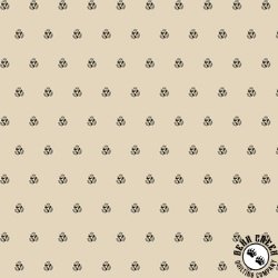 Marcus Fabrics Pint Sized Neutrals Paisley Circle Black Marcus Fabrics Pint Sized Neutrals Paisley Circle Black