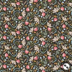 Blank Quilting Nature's Symphony Mixed Flowers Black Blank Quilting Nature's Symphony Mixed Flowers Black
