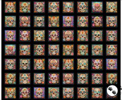 QT Fabrics Skullduggery Sugar Skulls Patches Black QT Fabrics Skullduggery Sugar Skulls Patches Black