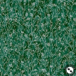 Hoffman Fabrics Cotton and Pine Vines Hunter/Silver