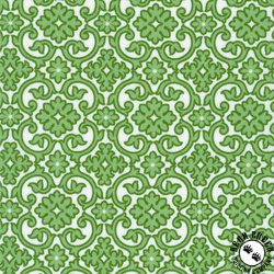 Robert Kaufman Fabrics Flowerhouse Softly Quatrefoil Green