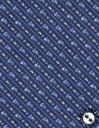 Wilmington Prints Morning Blooms Diagonal Stripe Navy Wilmington Prints Morning Blooms Diagonal Stripe Navy