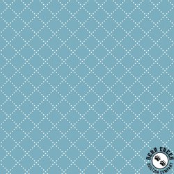 Windham Fabrics Clover and Dot Bias Grid Cerulean