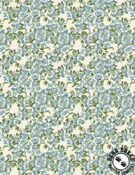 Wilmington Prints Blushing Meadow Bouquet Toss Cream/Blue Wilmington Prints Blushing Meadow Bouquet Toss Cream/Blue