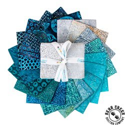 Expressions Batiks Bayou Blues Fat Quarter Bundle by Riley Blake Designs