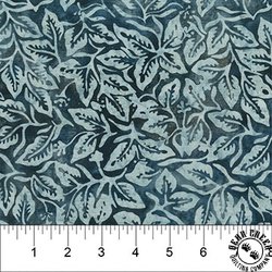 Northcott Banyan Batiks Garden Party Packed Leaves Pearl Blue