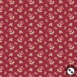 Andover Fabrics Wildflower Cottage Scatter Garden Crimson