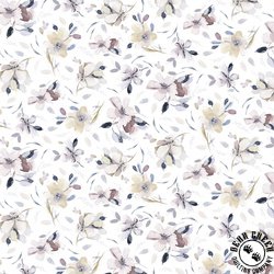 P&B Textiles Meadow At Dusk Flower Toss White P&B Textiles Meadow At Dusk Flower Toss White