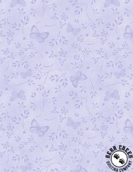 Wilmington Prints Fleur Amour Butterflies Purple
