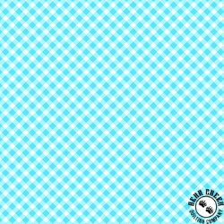 Maywood Studio Playtime Flannel Bias Gingham Aqua