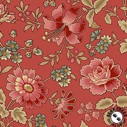 Andover Fabrics Always and Forever Wild Rose Crimson
