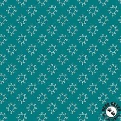 Benartex Wishflower Dandy Dark Teal Benartex Wishflower Dandy Dark Teal