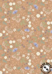 Lewis and Irene Sky Garden Floral Odyssey Light Burnt Sienna Lewis and Irene Sky Garden Floral Odyssey Light Burnt Sienna