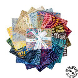 Expressions Batiks Dahlias Fat Quarter Bundle by Riley Blake Designs