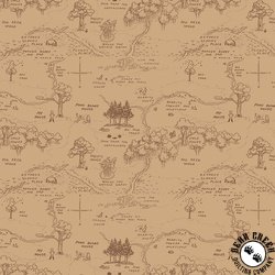Riley Blake Designs Winnie The Pooh Map Brown Riley Blake Designs Winnie The Pooh Map Brown