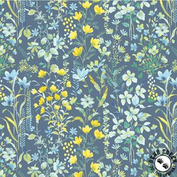 Windham Fabrics Buttercup Flower Garden Slate