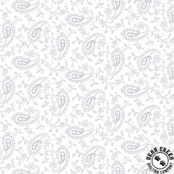 Henry Glass Quilters Flour VI Paisley White on White Henry Glass Quilters Flour VI Paisley White on White