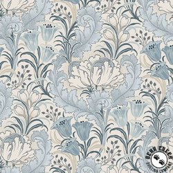 Marcus Fabrics Nouveau Floral with Acanthus Leaves Cream