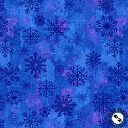 Studio E Fabrics Snowburst 108 Inch Wide Backing Fabric Snowflake Toss Admiral