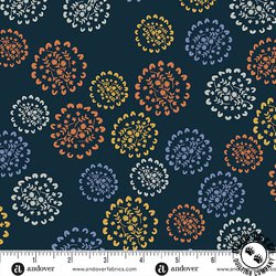 Andover Fabrics Conway Cottage Bunches Navy