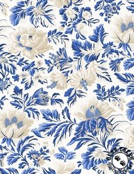Wilmington Prints Chateau Bleu Large Floral Cream