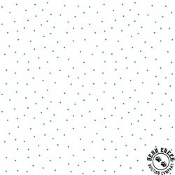 Maywood Studio Kimberbell Basics Tiny Dots White/Teal