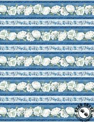 Wilmington Prints Blue Harmony Border Stripe Wilmington Prints Blue Harmony Border Stripe