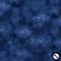 Clothworks Unicorn Magic Stars Navy Blue