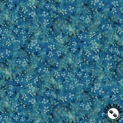 Timeless Treasures Forest Whisper Tonal Floral Cobalt