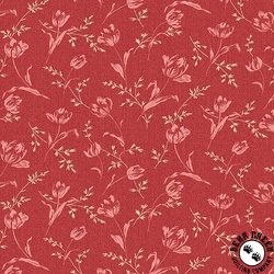 Andover Fabrics Lighthouse Bindweed Red Roof