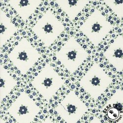 Moda Rosemary Cottage Trellis Cream/Navy