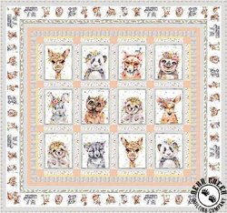 Little Darlings Woodland (Pink) Free Quilt Pattern