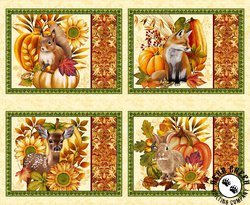 Studio E Fabrics Autumn Fields Placemats Panel Cream Studio E Fabrics Autumn Fields Placemats Panel Cream