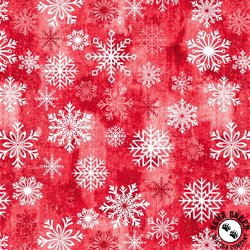 Studio E Fabrics Snowburst 108 Inch Wide Backing Fabric Snowflake Toss Candy