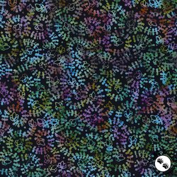 Wilmington Prints Mystic Vineyard Batik Spiral Vines Black/Multi