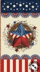 P&B Textiles Love and Glory American Wreath Panel Multi